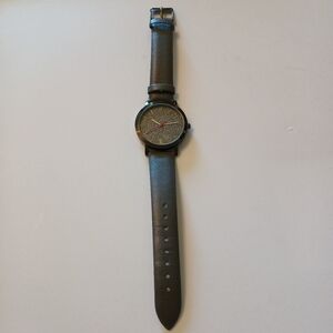 Silver Gray Glitter Watch, Buckle Band